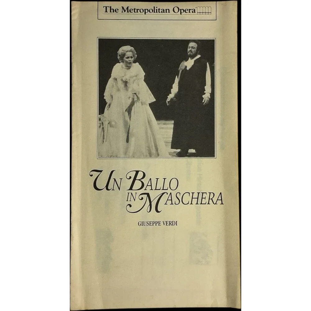 The Metropolitan Opera Un Ballo in Maschera VHS 1989 Verdi Pavarotti Rare OOP